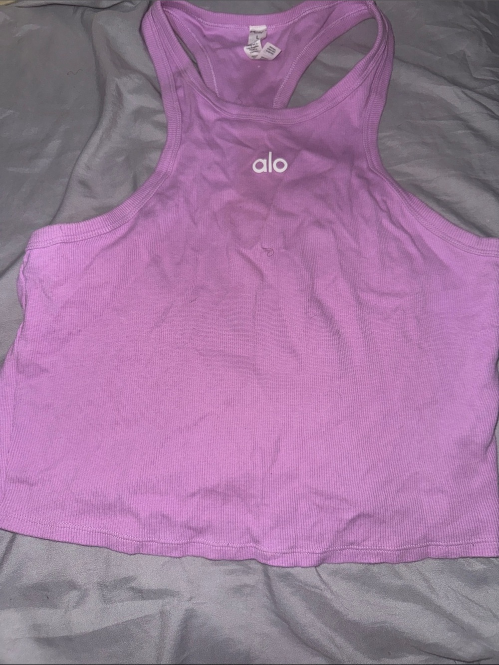 ALO Yoga Ribbed Tank Top in Lavender